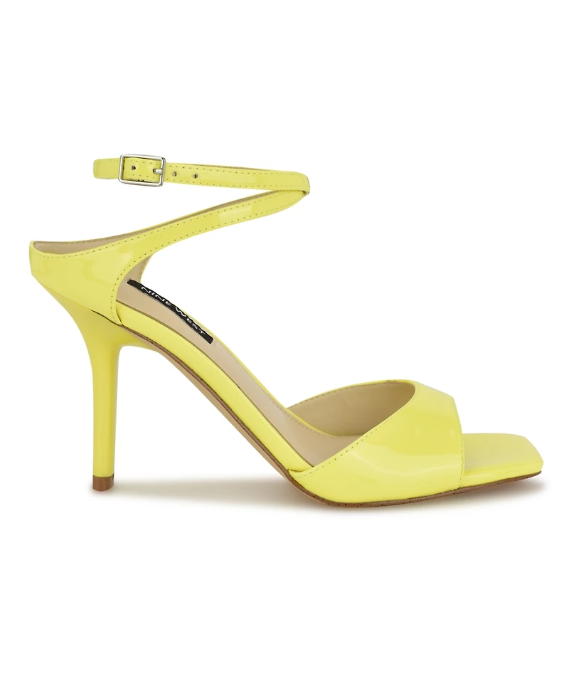 Nine West Women's Devans Strappy Square Toe Stiletto Sandals