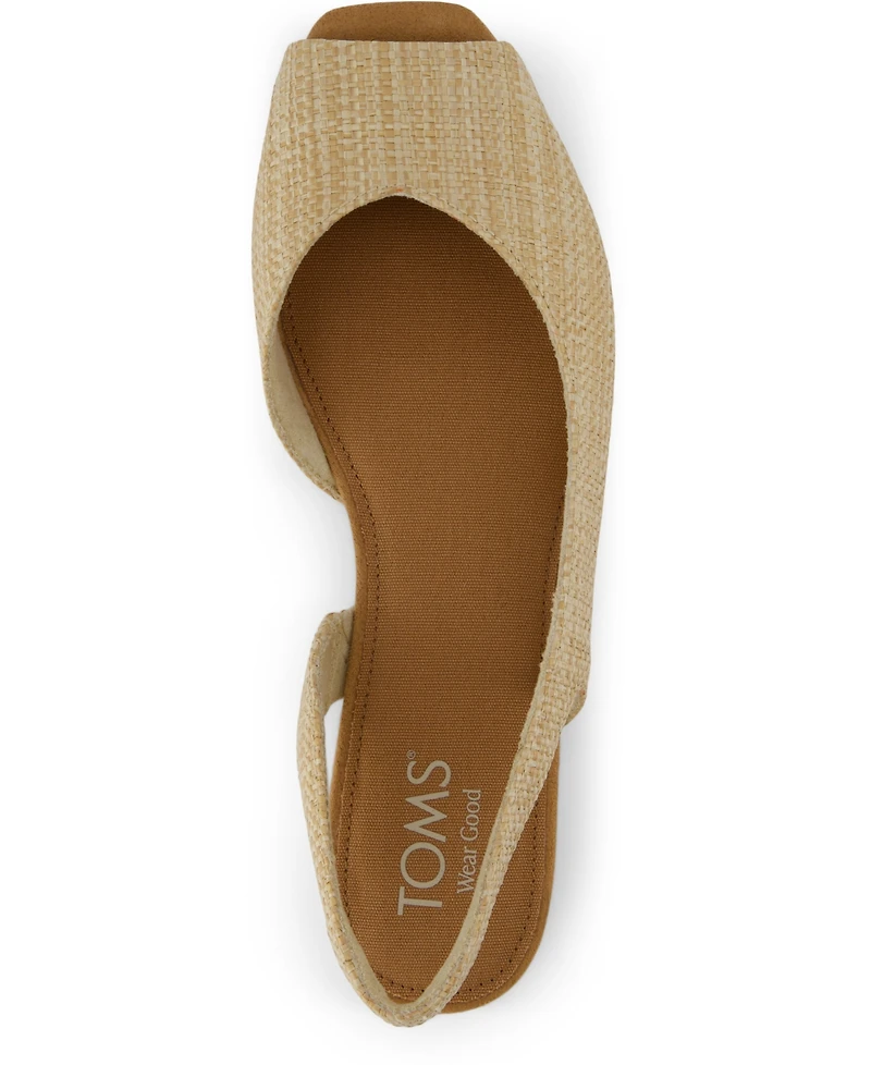 Toms Women's Briella Open Toe Slingback Flat Sandals