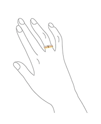 Bling Jewelry Tri Color Silver Ring: Stacking Couples Band Set 14K Gold Plated Sterling
