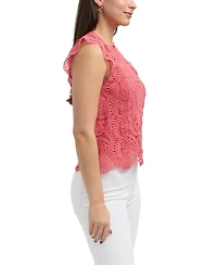 Ellen Tracy Women s Sleeveless Lace Top