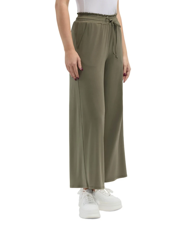 Ellen Tracy Women's Wide Leg Pant with Smocking