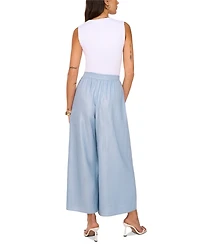 Vince Camuto Women's Shimmer Mid-Rise Wide-Leg Pants