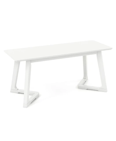 Modern Entryway Bench with Rubber Wood Legs, Ideal for Hallway or Dining Room