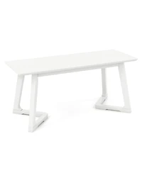 Modern Entryway Bench with Rubber Wood Legs, Ideal for Hallway or Dining Room