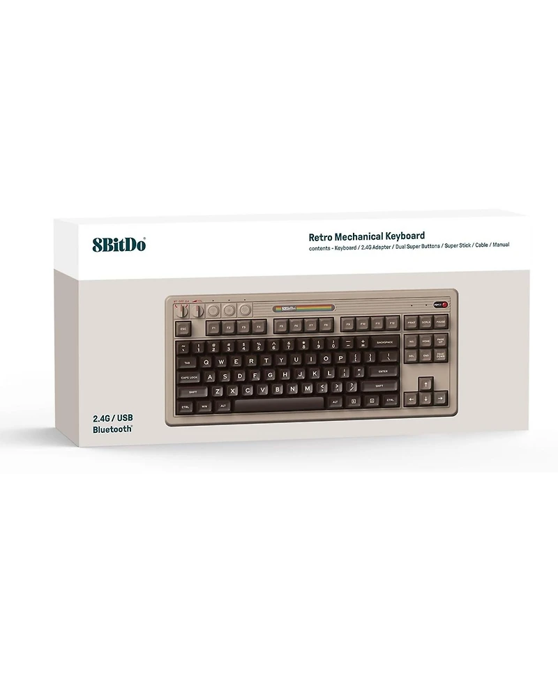 8Bitdo Retro Bluetooth Mechanical Gaming Keyboard, Programmable - C64 Edition