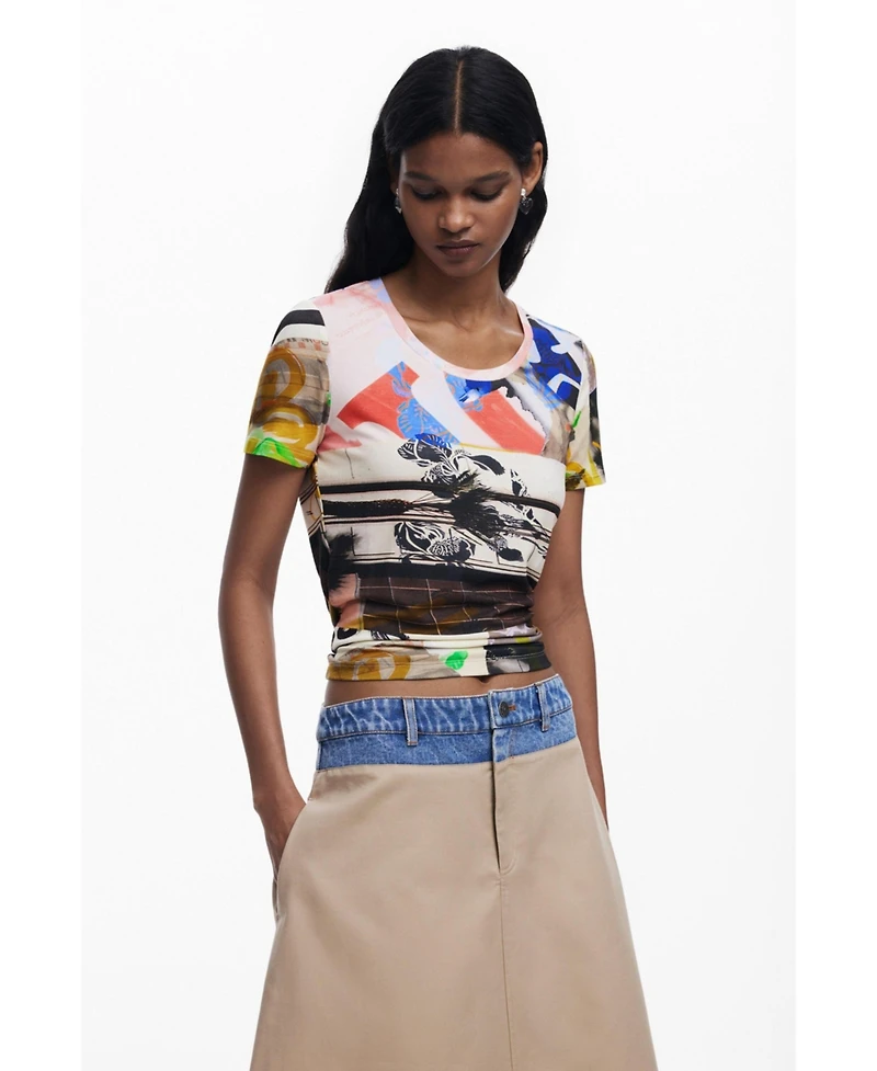 Desigual Women's Collage print T-shirt