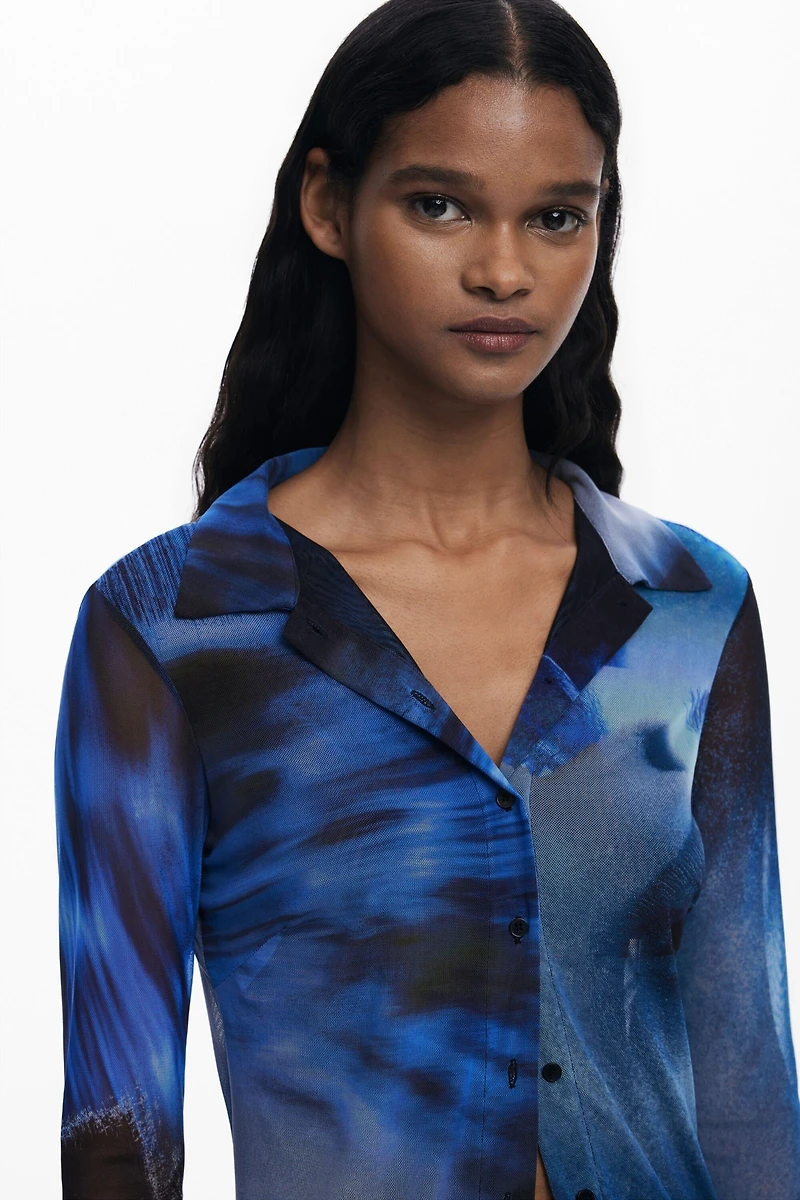 Desigual Women's Buttoned tulle T-shirt