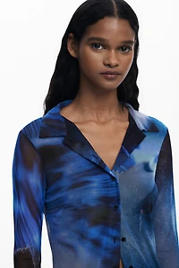 Desigual Women's Buttoned tulle T-shirt