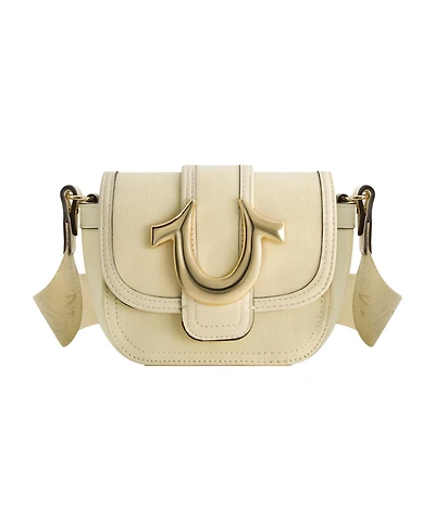 True Religion Colored Denim Mini Horseshoe Flap Bag