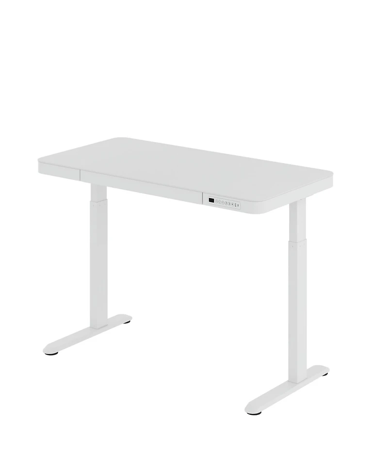 Flexispot EG9W-e, Electric Height Adjustable Glass Top Standing Desk, Black