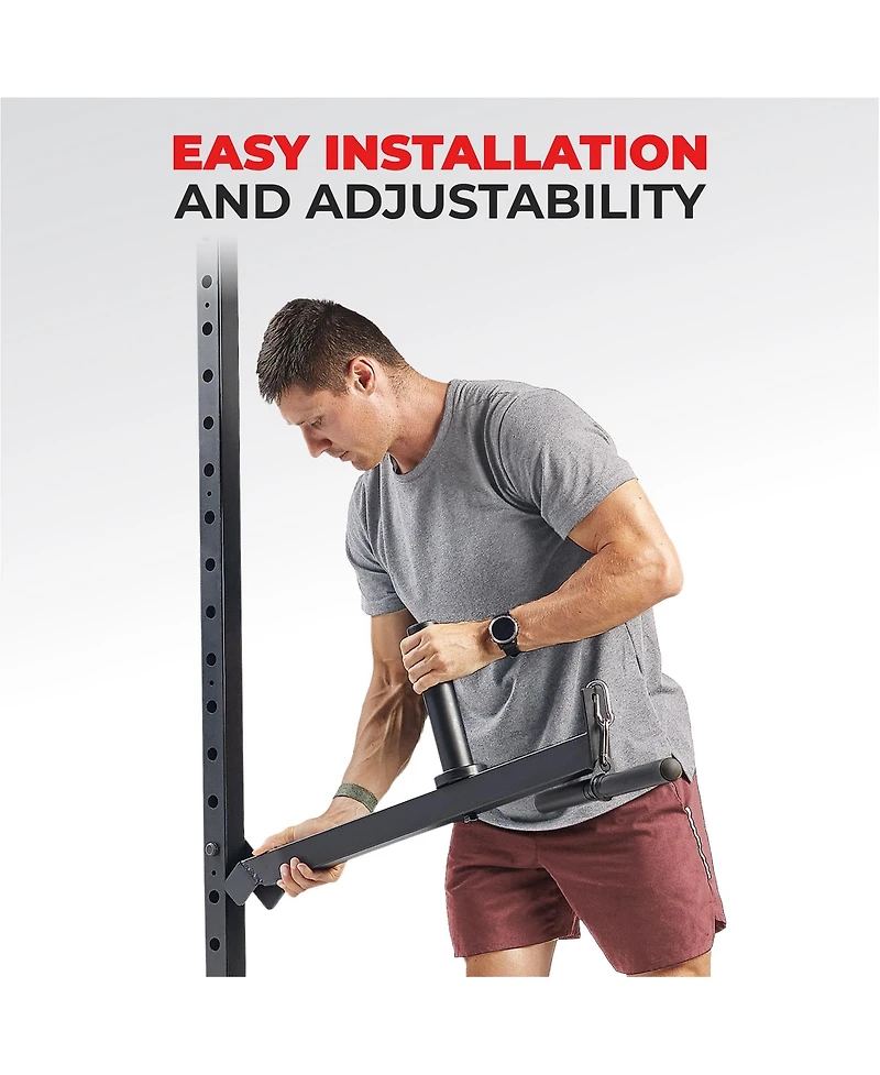 Sunny Health & Fitness Belt Squat Attachment for Power Racks and Cages, Full Body Workout – Sf-XFA015