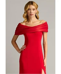 Tadashi Shoji Dalton Two-Tone Off-Shoulder Gown