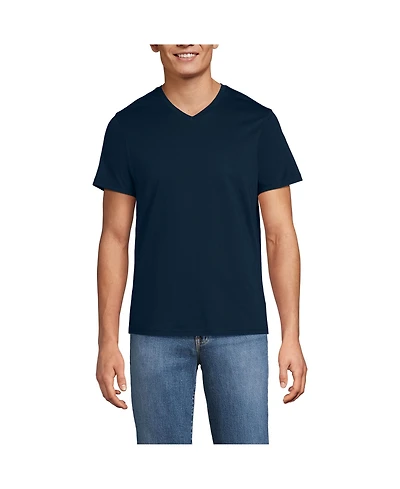 Lands' End Men's Short Sleeve Supima V-Neck Tee
