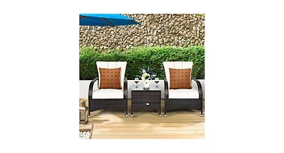 3-Piece Coffee Table Set with Chairs Stylish and Functional Furniture for Living Room