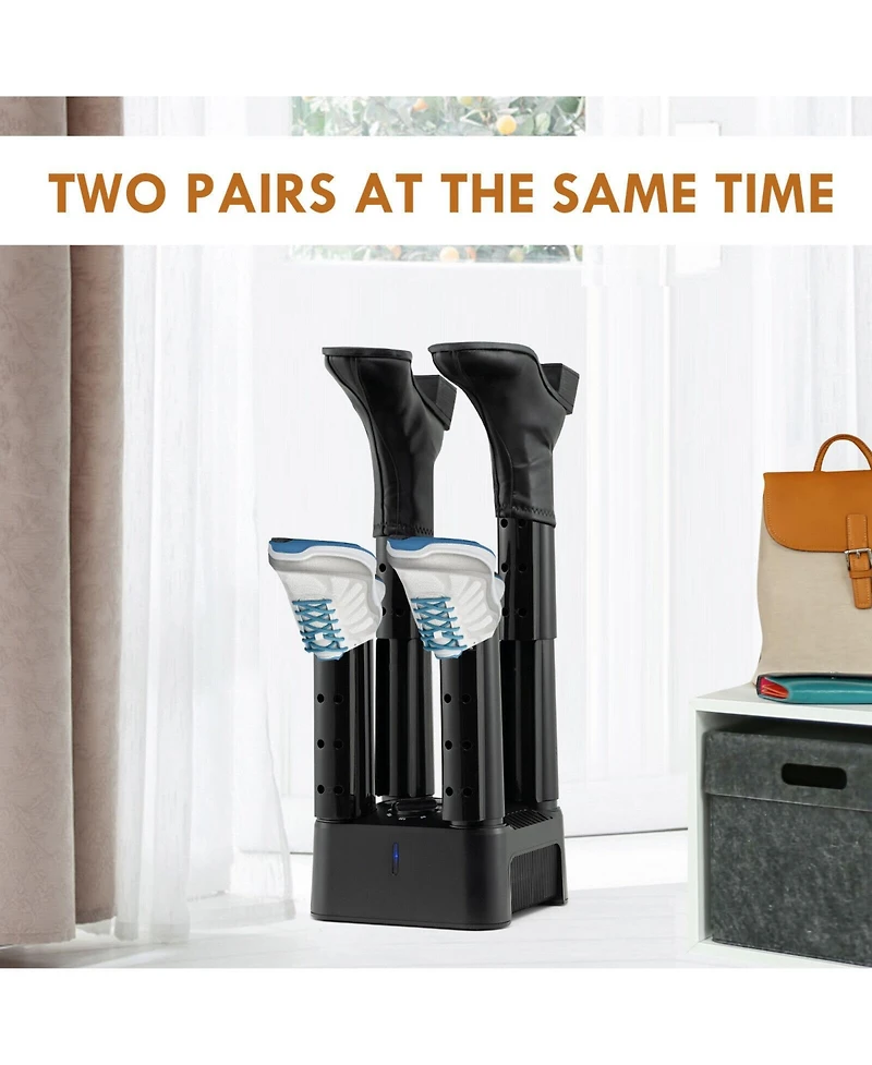Prevent Odor Mold & Bacteria 4 Shoe Electric Dryer with Timer