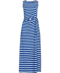 Lands' End Women's Cotton Modal Sleeveless Tie Waist Maxi Dress