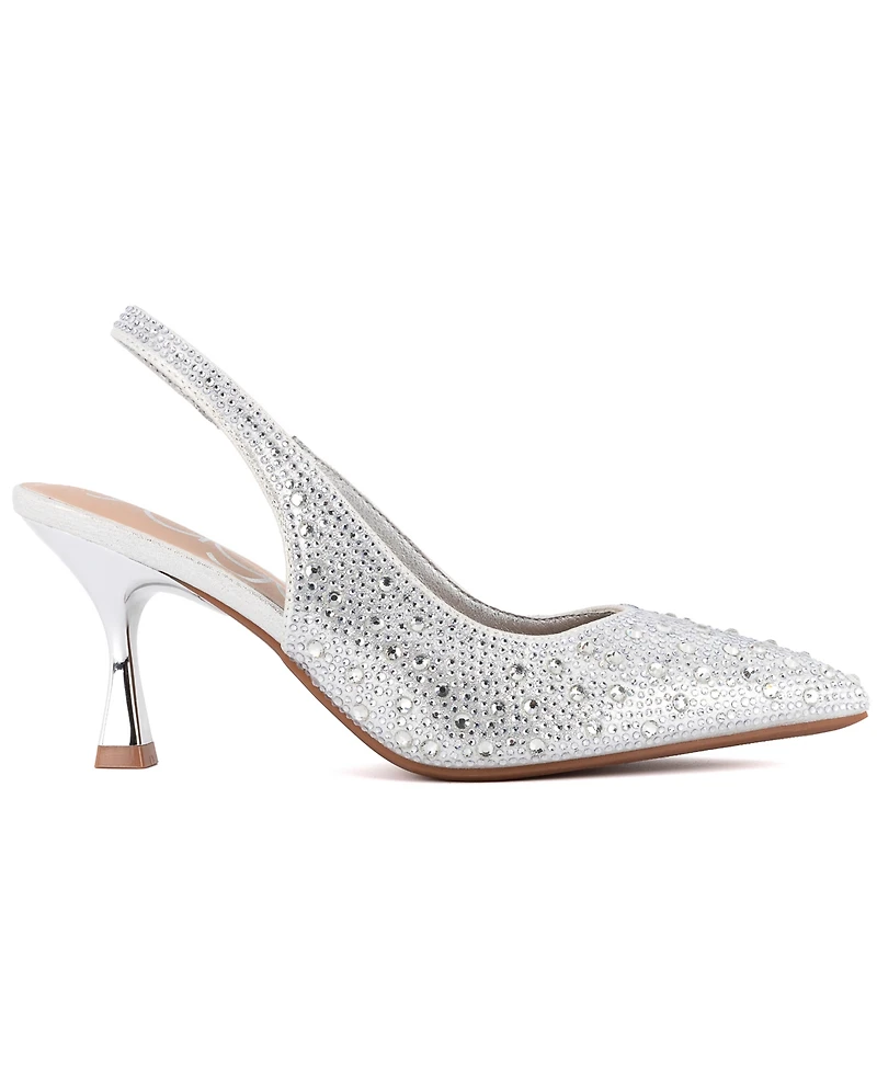 Sugar Women's Dazzy Slingback Rhinestone Dress Pumps