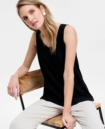 Jm Collection Women's Scoop-Neck Sleeveless Tank Top, Regular & Petite, Created for Macy's