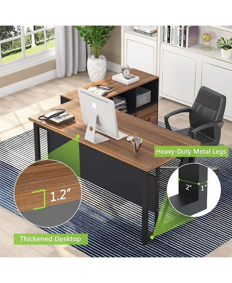 Tribesigns 55 inches Simple Computer Desk,Modern Home Office Desk Writing Table for Workstation