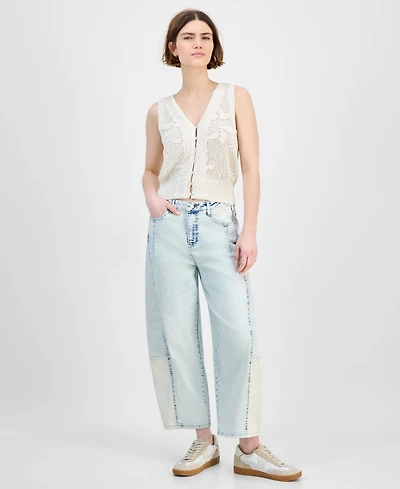 And Now This Women's High-Rise Barrel-Leg Jeans, Exclusively at Macy's