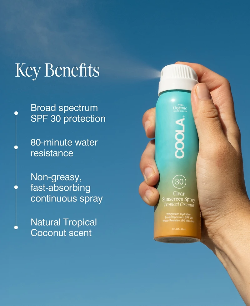 Coola Clear Sunscreen Spray Spf