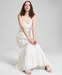 And Now This Women's Lace-Inset Fit & Flare Maxi Dress, Exclusively at Macy's
