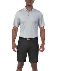 Pga Tour Men's Short Sleeve Micro Geo Print Polo Shirt