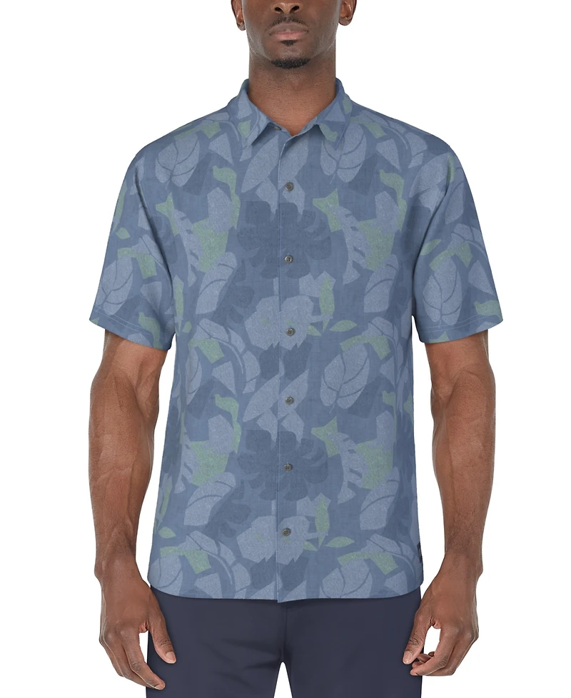 Pga Tour Men's Tropical Woven Button-Down Shirt