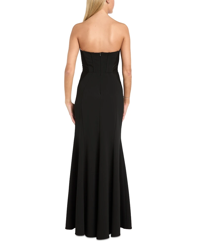Morgan & Company Juniors' Strapless Bustier Gown