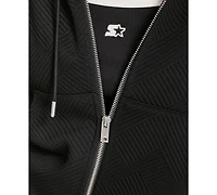 Starter Women's Geo Jacquard Cropped Full-Zip Hoodie