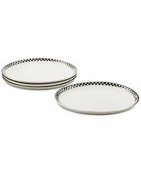 MacKenzie-Childs Courtly Check Everyday Dinner Plates, Set of 4