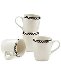 MacKenzie-Childs Courtly Check Everyday Mugs, Set of 4