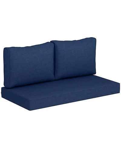 Outsunny 5 Patio Furniture Cushions Outdoor Loveseat