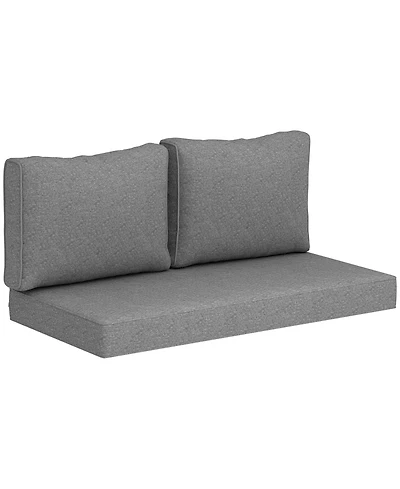 Outsunny 5 Patio Furniture Cushions Outdoor Loveseat
