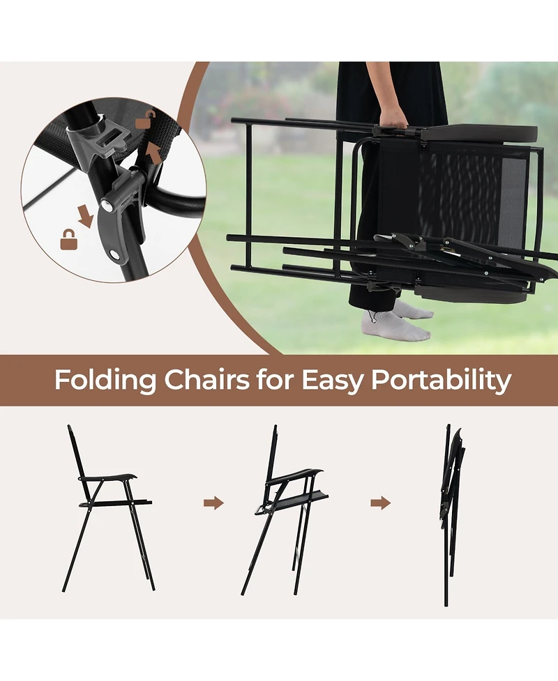 3-Piece Outdoor Bar Stool Set Stylish Patio Seating for Balcony, Deck, or Garden