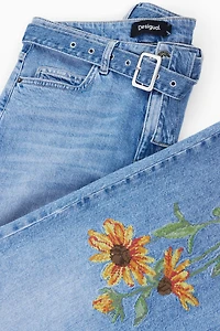 Desigual Women's Sunflower culotte jeans