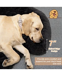 47"x 45"x 33" Plush Calming Dog Couch Bed with Anti-Slip Bottom