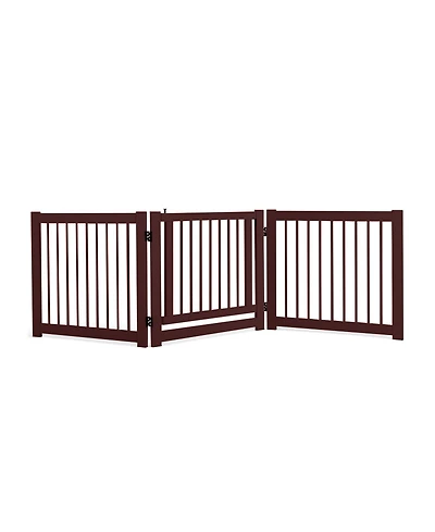 24 Inch Configurable Folding 3 Panel Wood Dog Fence