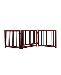 24 Inch Configurable Folding 3 Panel Wood Dog Fence