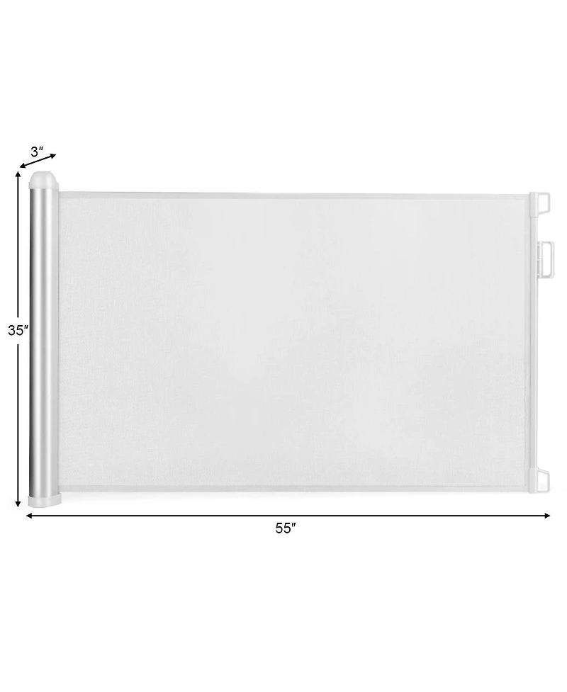 Baby Mesh Retractable Gates, Extra Wide Flexible Extension Safety Gate/Pet Dog Gate for Stairs/Doors/Hallways