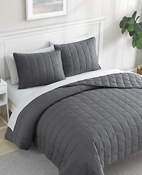 Nautica Solid Brushed Micro Jersey 2-Pc. Quilt Set, Twin