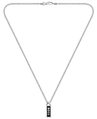 Hugo Boss Men's Kassy Emblem Stainless Steel Pendant Necklace