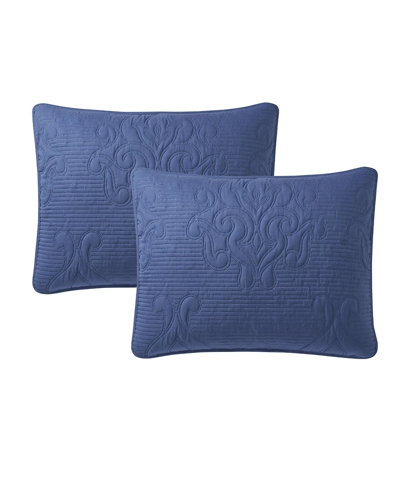 Vcny Home Solomun Pinsonic Damask 3-Pc. Quilt Set, King