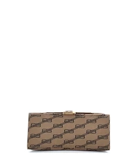 Pre-Owned Balenciaga Small Hourglass Top Handle Bag Bb Coated Canvas
