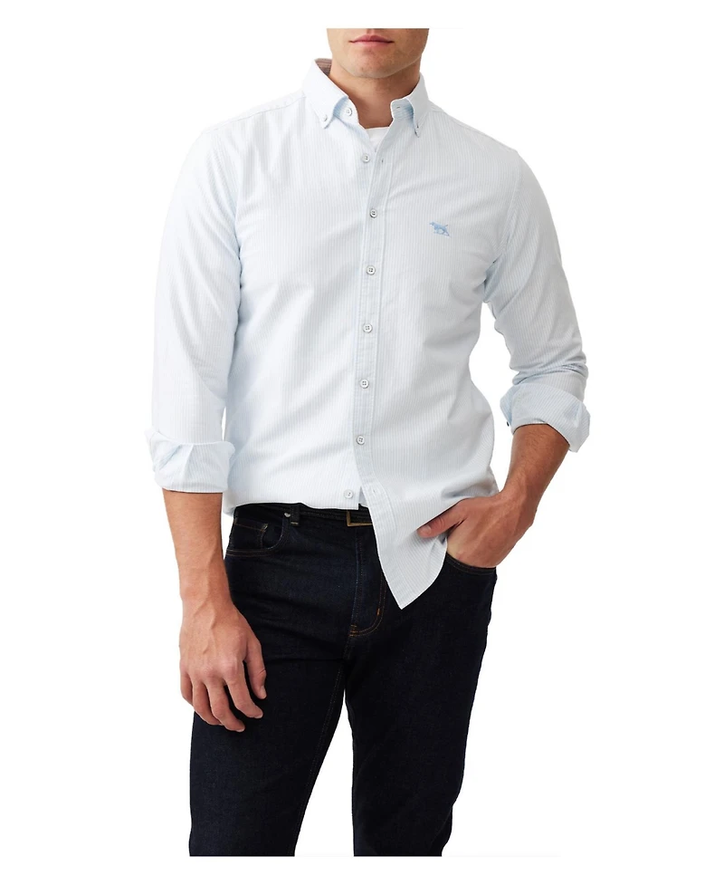 Rodd & Gunn Men's Oxford Stripe Long Sleeve Sports Fit Shirt