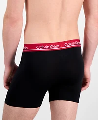 Calvin Klein Men's Microfiber Plus Moisture-Wicking Boxer Briefs, Pack of 3