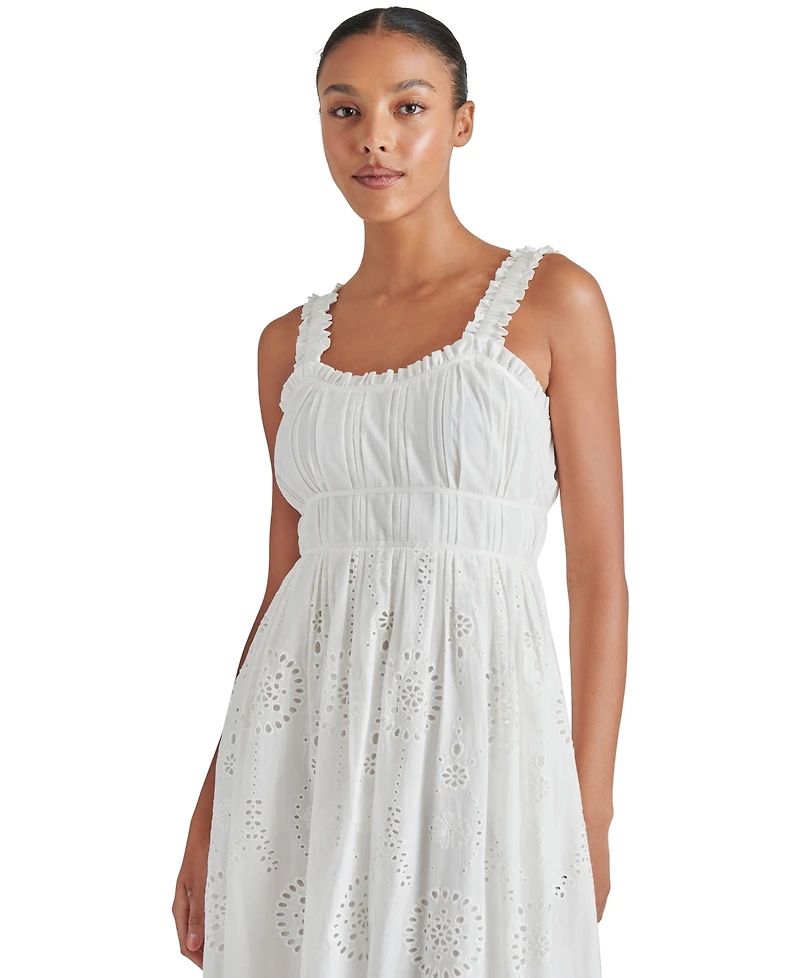 Steve Madden Women's Harmony Cordon Eyelet Dress