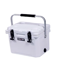 Camp-zero 20 | 21 Qt. Premium Cooler with 4 Molded-In Cup Holders and Folding Aluminum Comfort Grip Handle