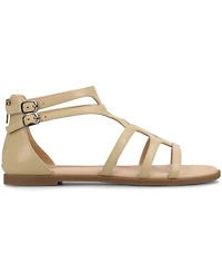 Journee Collection Women's Genneva Zipper Flat Sandals