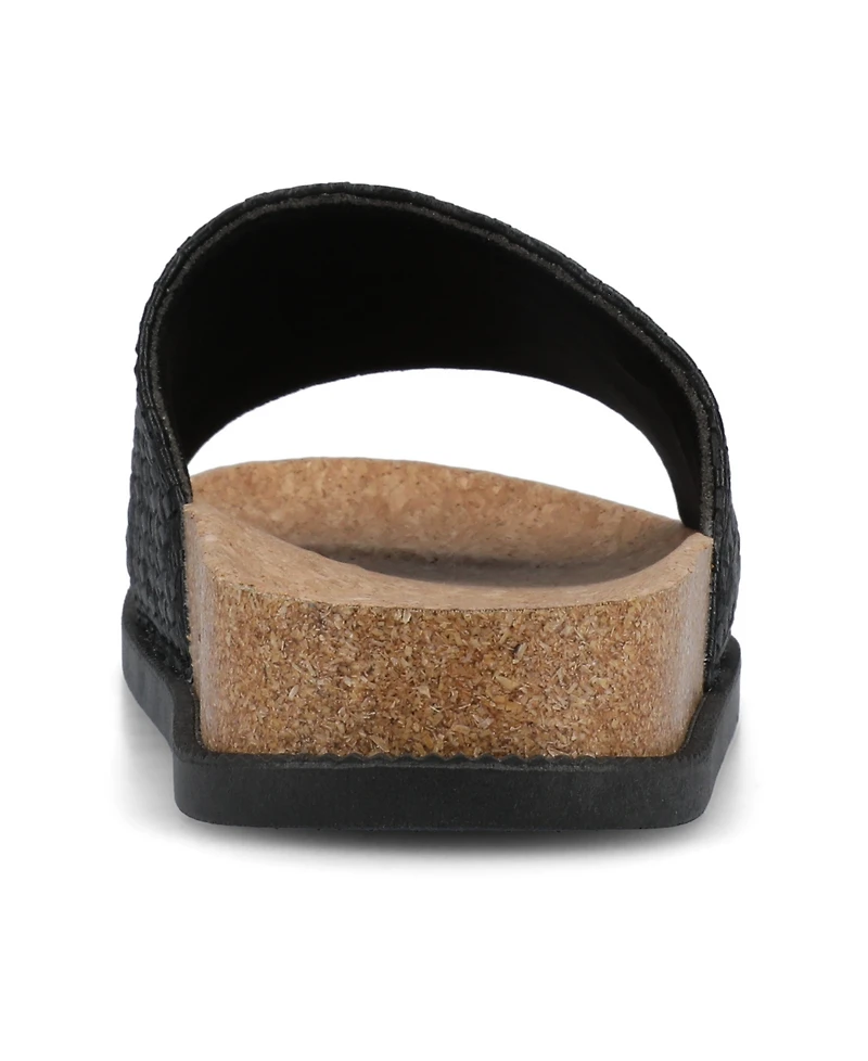 Journee Collection Women's Sheena Single Band Slip-On Wedge Sandals